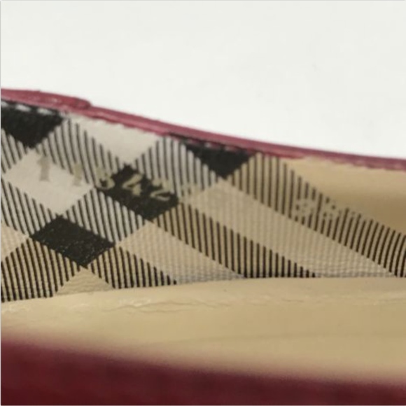 BURBERRY Red Block Kitten Heels Slip On Shoes 38.5 - Picture 8 of 8